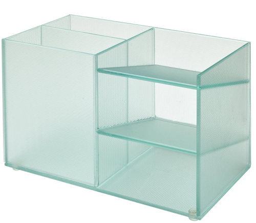 Frosted Glass Desk Organizer