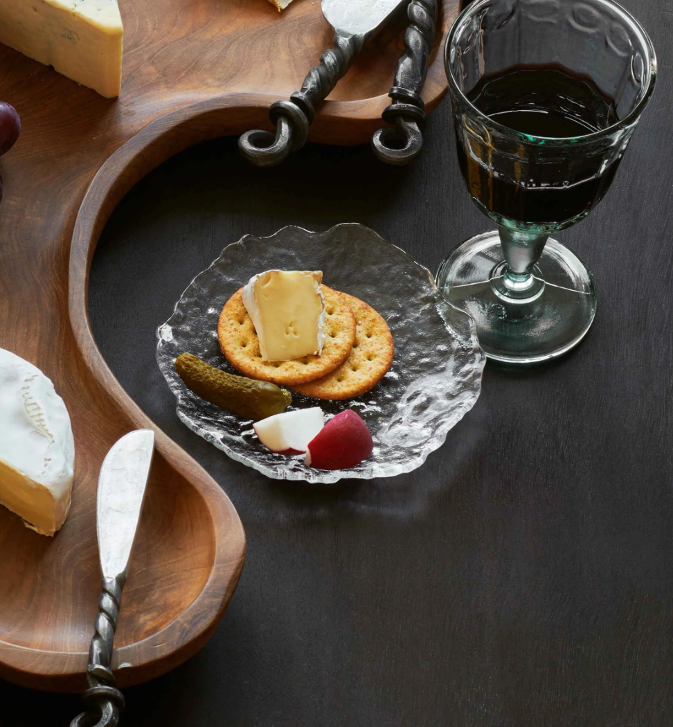 Artisan Textured Glass Appetizer Plate