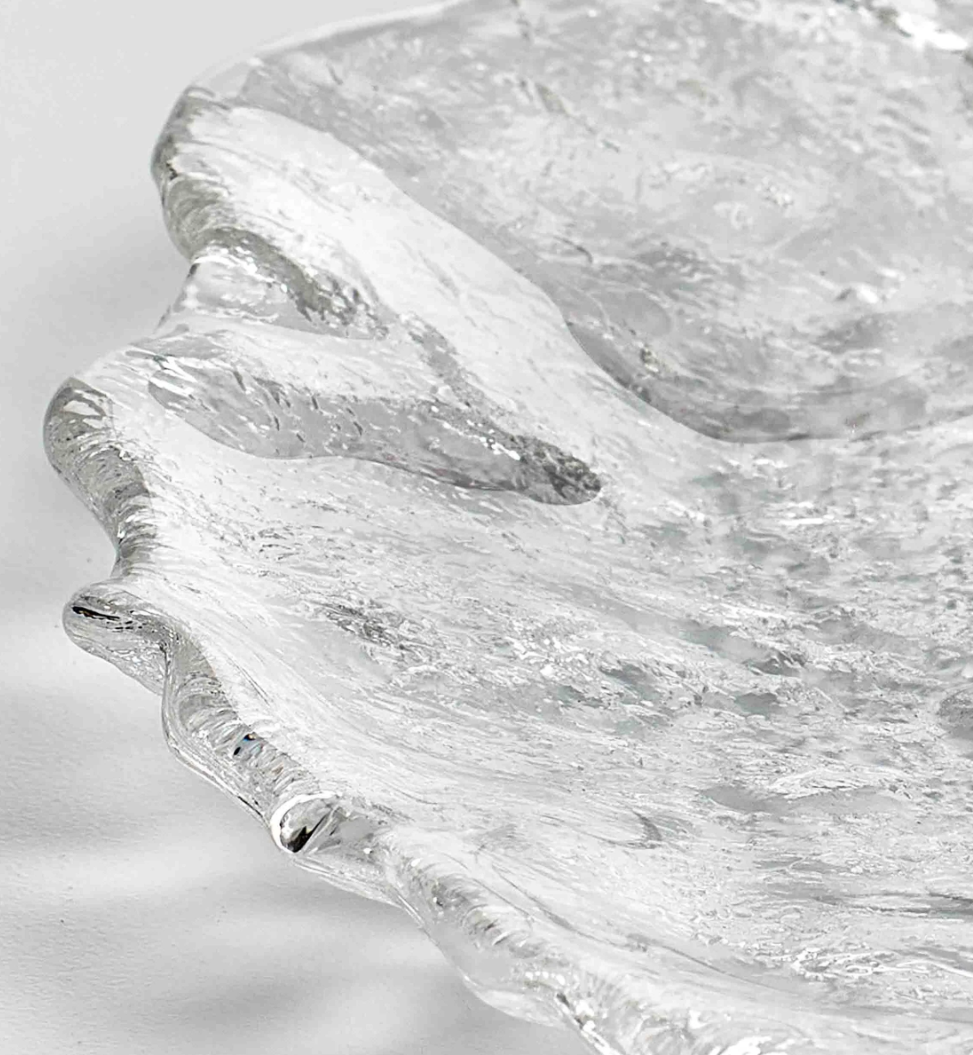 Artisan Textured Glass Appetizer Plate