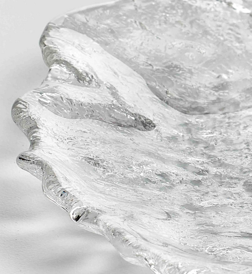Artisan Textured Glass Appetizer Plate