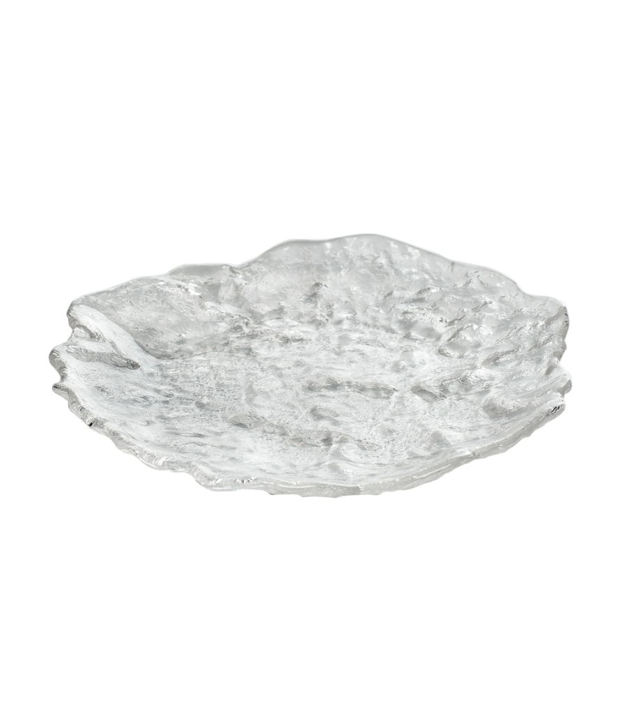 Artisan Textured Glass Appetizer Plate