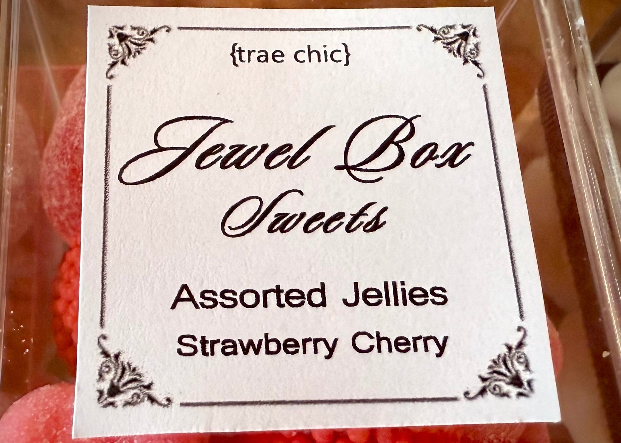 Jewel Box Assorted Jellies: Strawberry & Cherry Gummy Candy