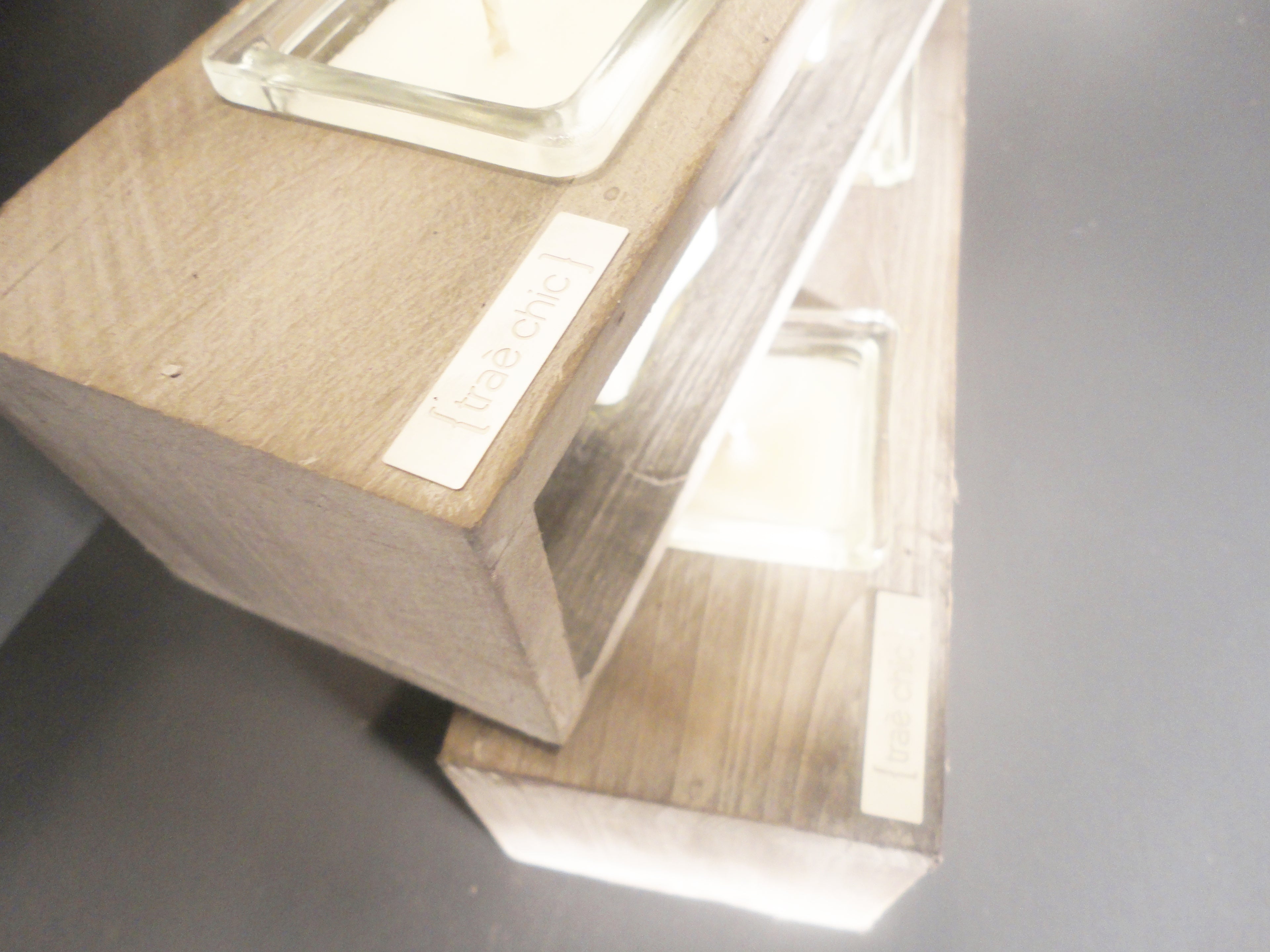 ORCHID SHORE: Rustic Farmhouse Chic Centerpiece Candle Trio